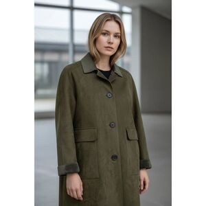 Harve Benard Suede Green Jacket Size 12